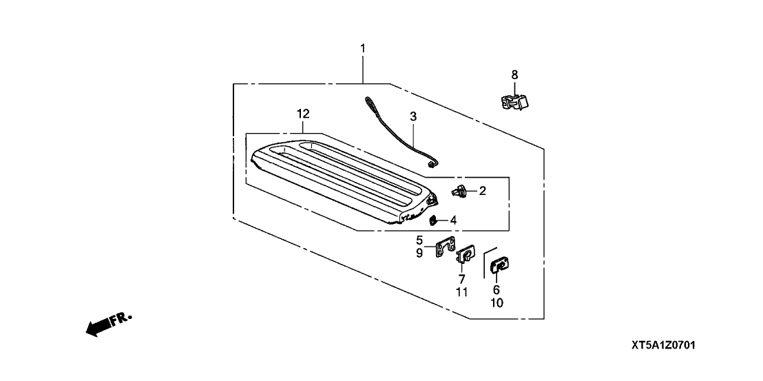 Honda 84403-T5R-C01 Holder, R. Inside