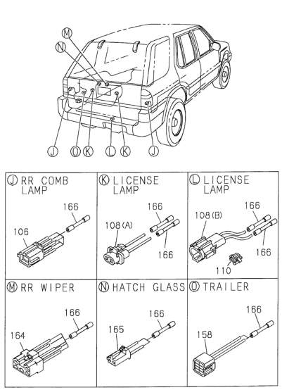 Honda 8-97192-984-0 Connector, RR. Combination