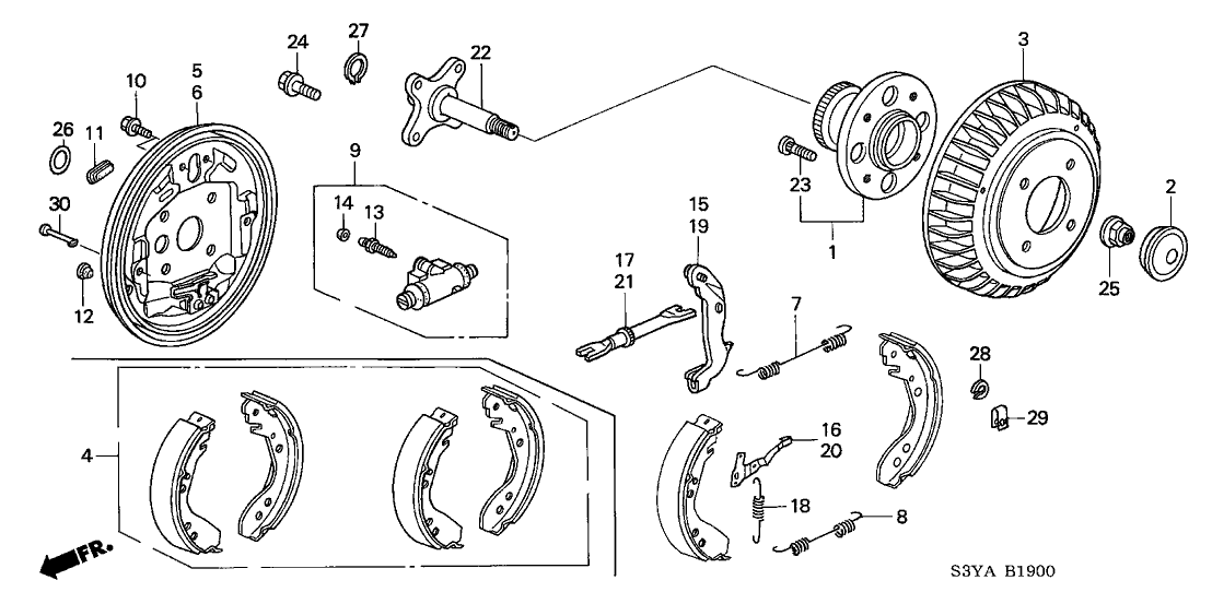 Honda 43371-SAA-004 Lever, L. Parking Brake