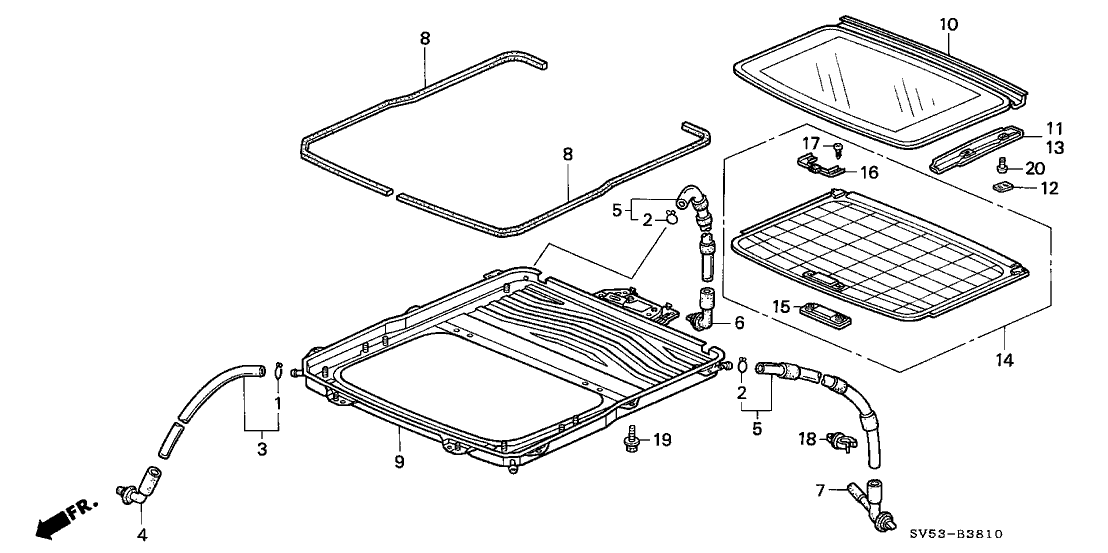 Honda 70060-SV5-A00 Tube, RR. Drain Vinyl (Sunroof)