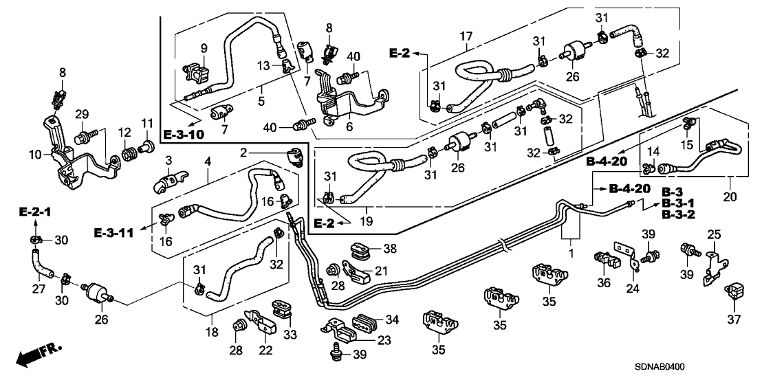 17724-SDC-L01 Honda Tube, Fuel Purge
