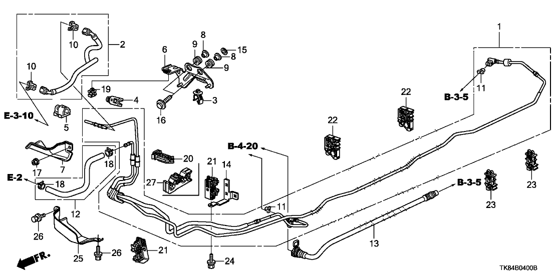 Honda 17767-TK8-A00 Protector,Fuel Pipe