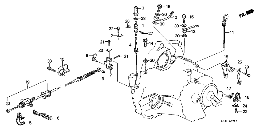 Honda 24365-PM5-900 Clamp, Throttle Wire