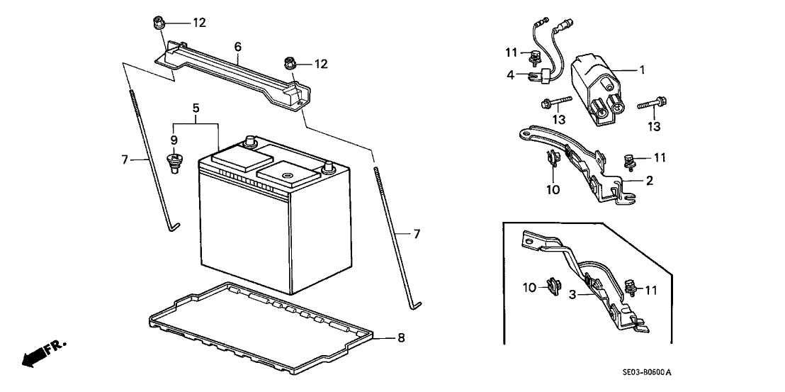 Honda 31500-SA5-100M Battery Assembly