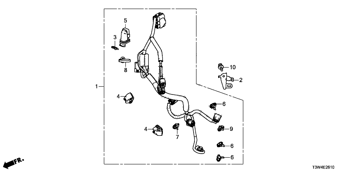 Honda 1N400-5K0-020 Wire Harness, Motor Sensor