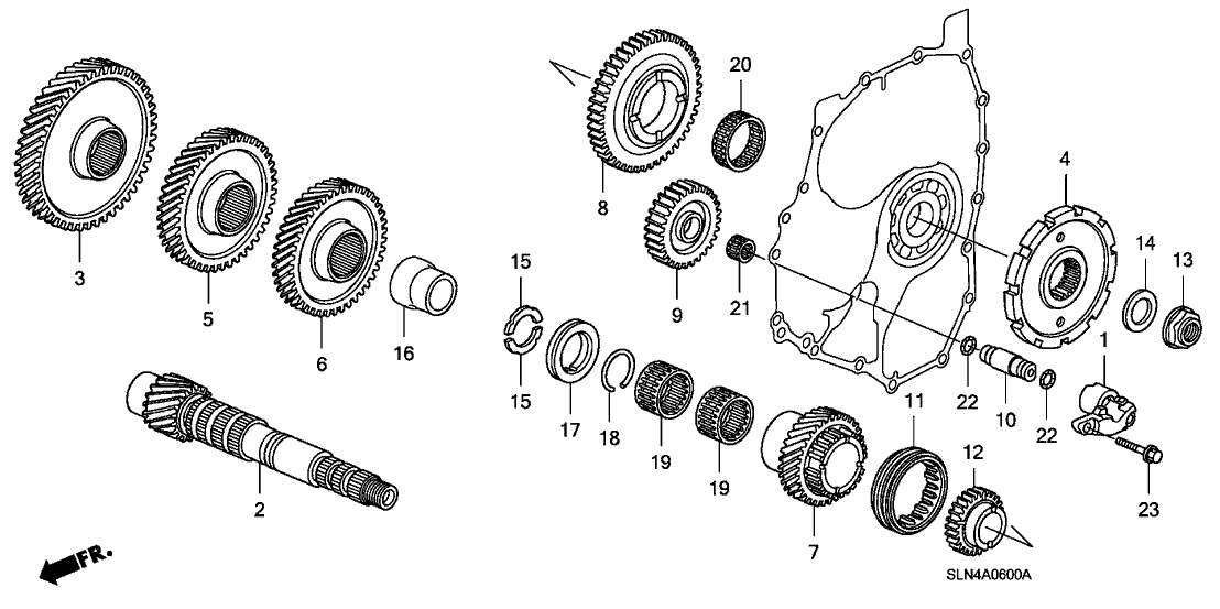 Honda 23421-RMM-000 Gear, Countershaft Low