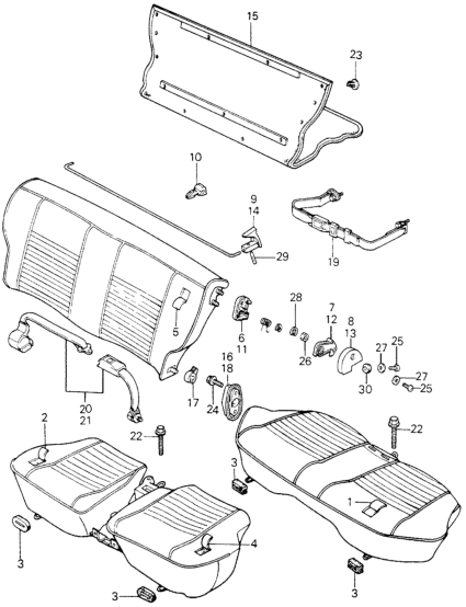 Honda 78111-SA0-671ZC Cover, RR. Seat Cushion Trim *B18L* (SOFT BLUE)