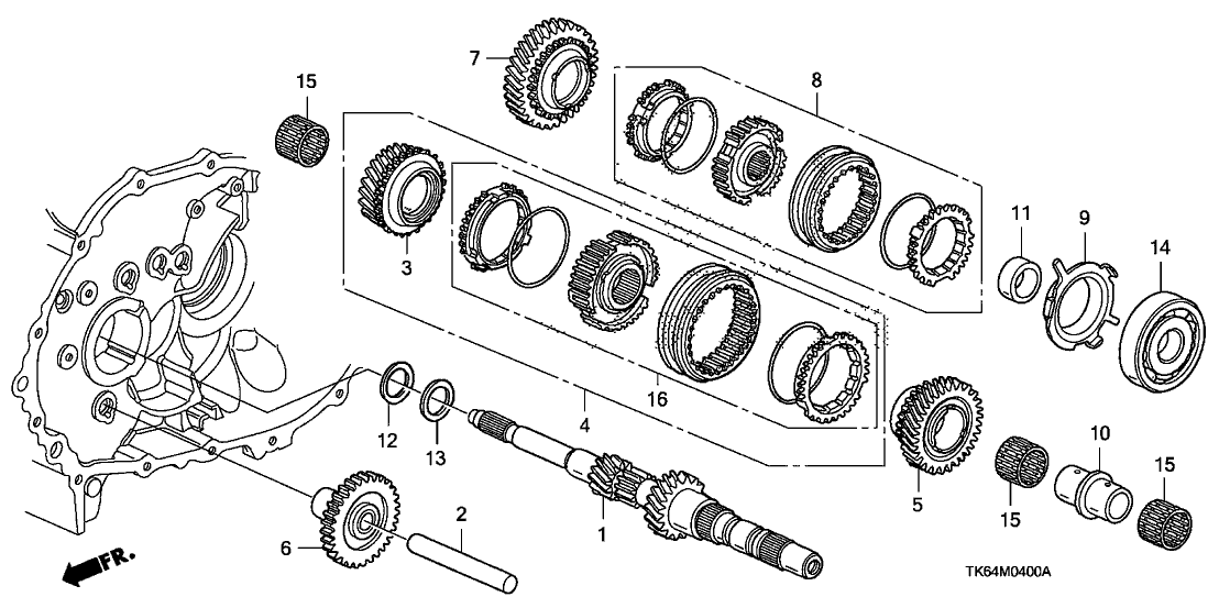 Honda 23581-RF0-C00 Gear, Mainshaft Fifth