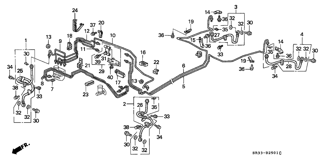 Honda 46340-SR3-020 Pipe D, Brake