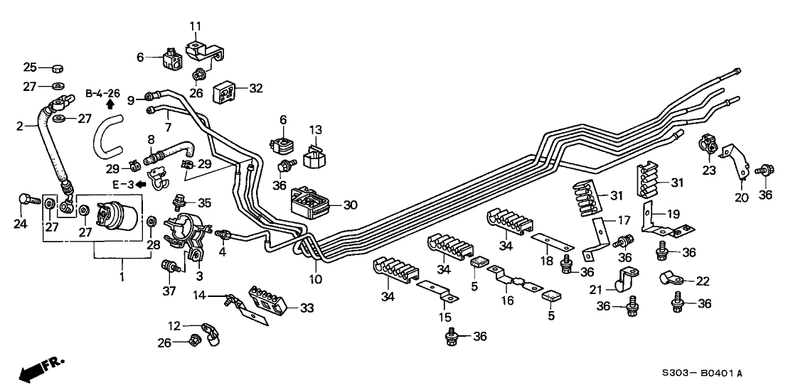 Honda 17764-S30-A30 Stay E, Fuel Pipe