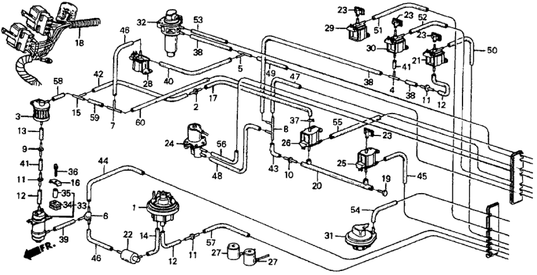 Honda 36132-PE1-661 Valve Assy., Dashpot Control Solenoid