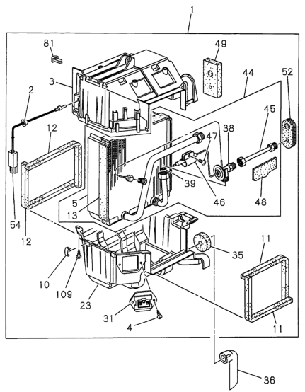 Honda 8-97202-943-0 Case, Evaporator