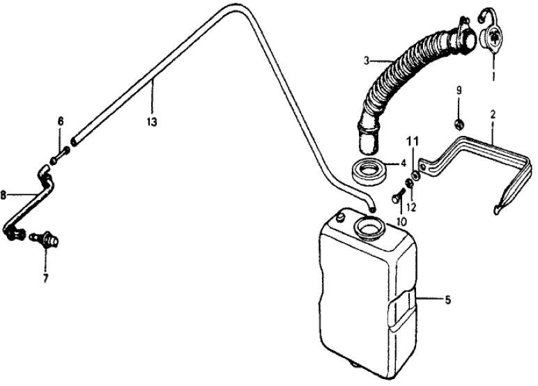 Honda 38555-671-921 Tank, RR. Windshield Washer