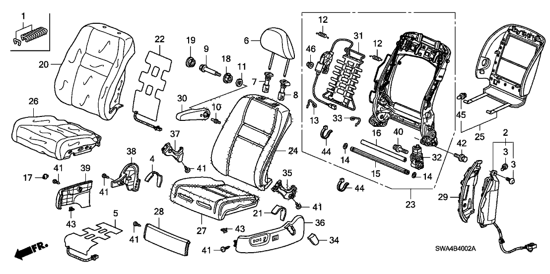 Honda 81528-SXS-A51ZC Cover, L. FR. Seat-Back *YR327L* (PEARL IVORY)