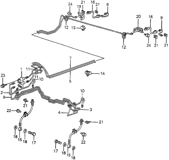 Honda 46360-SA5-671 Pipe F, Brake