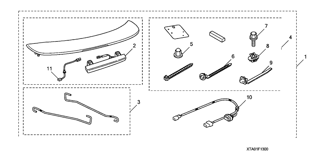 Honda 08F13-TA0-100R1 Trunk Spring Set