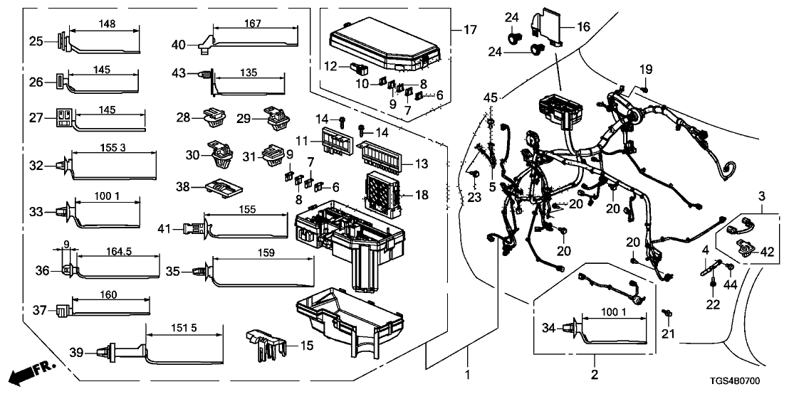 Honda 32601-TZ5-A01 Cable, Transmission Ground