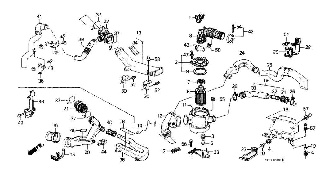 Honda 17285-PK2-A01 Tube, FR. Branch (A)