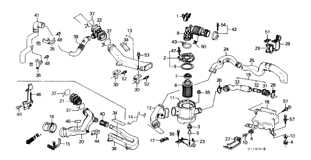 Honda 17253-PK2-010 Tube, RR. Branch (B)