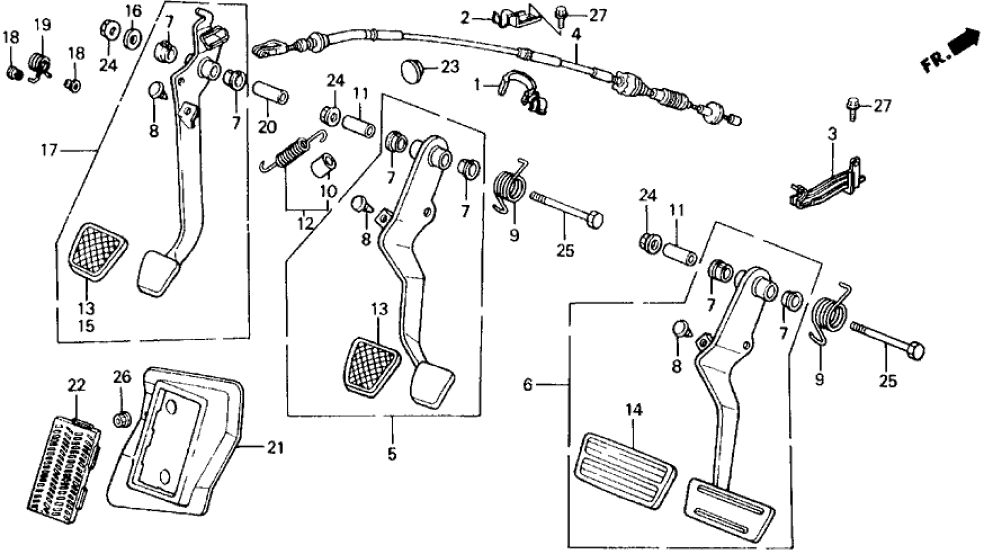 Honda 46500-SH3-A00 Pedal Assy., Brake