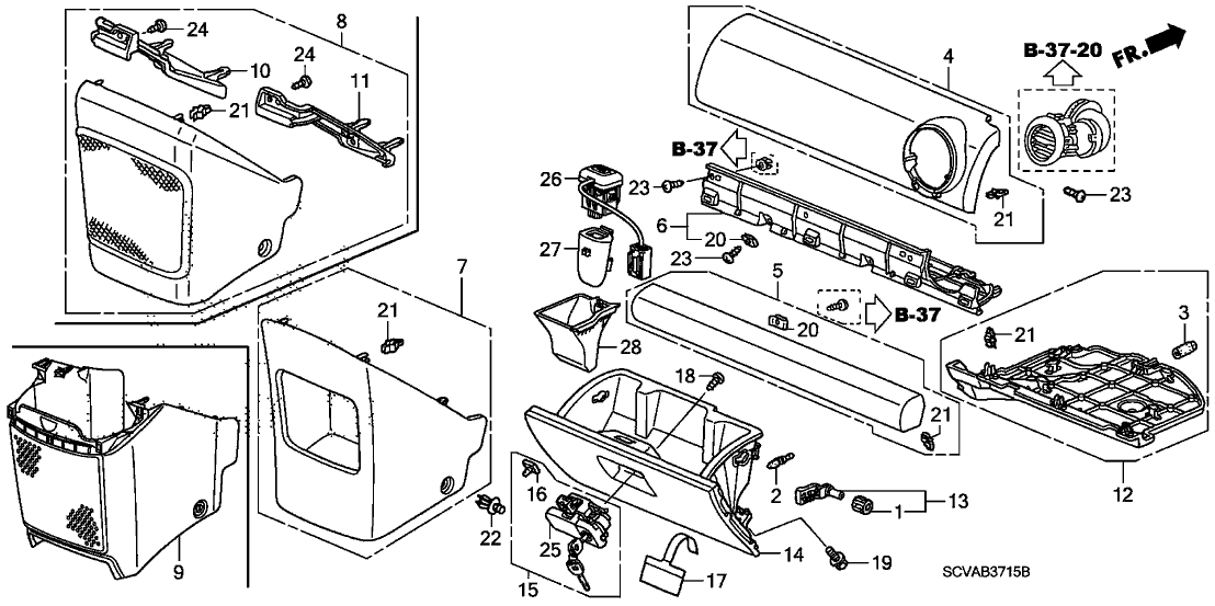 39114-SCV-000 Honda Holder Assy., Usb Cord (A)