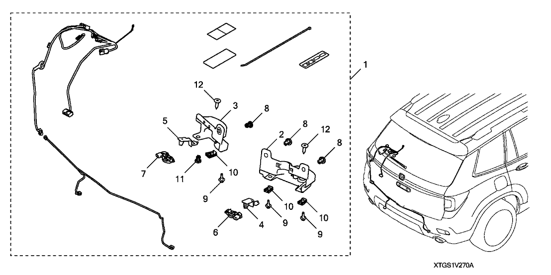 Honda 08V27-TGS-100A6 RETAINER, L. WELCOME LIGHT (TAILGATE)