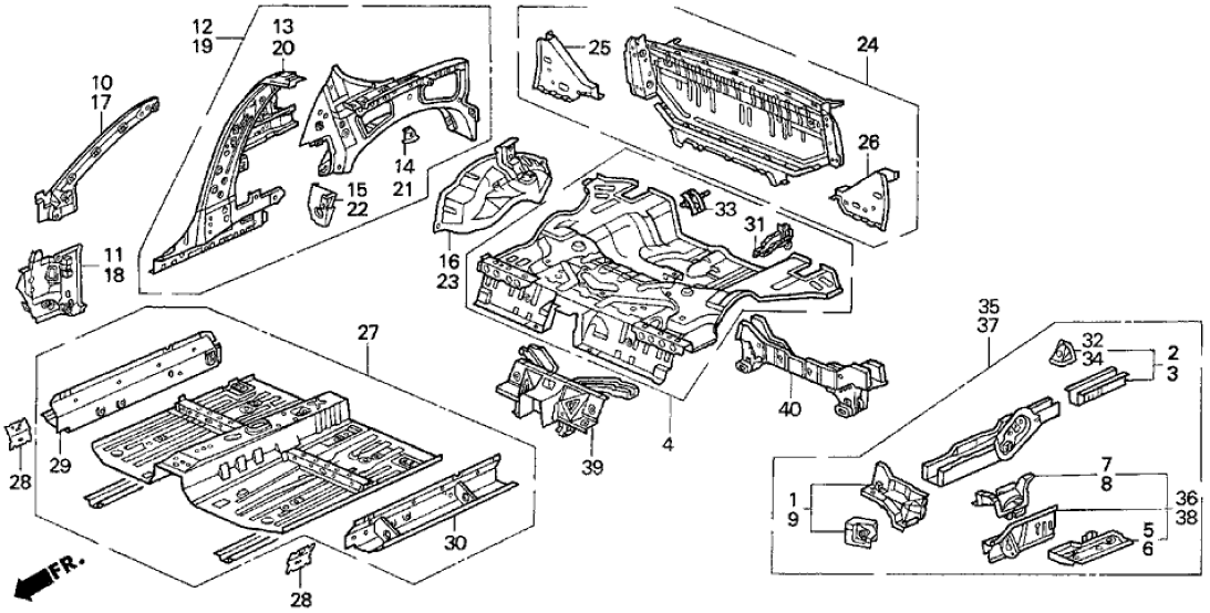 Honda 65100-SR2-A01ZZ Floor, FR.