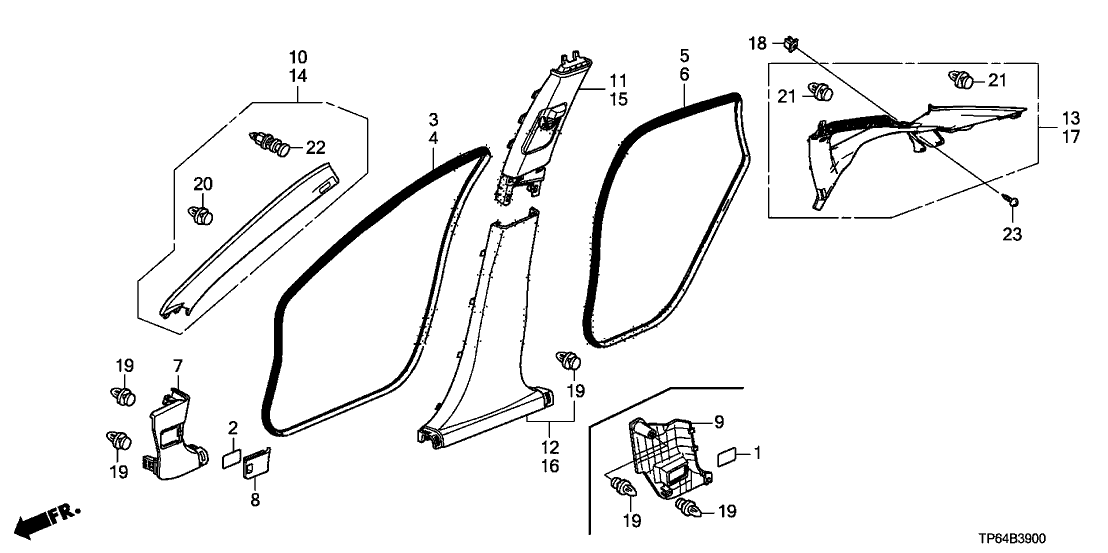 Honda 84111-TP6-A02ZB Garn Assy*YR412L*