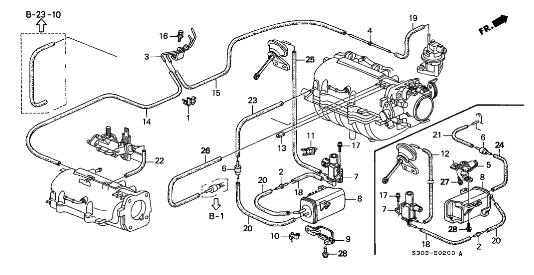 Honda 19503-P5P-000 Stay, Vacuum Tank