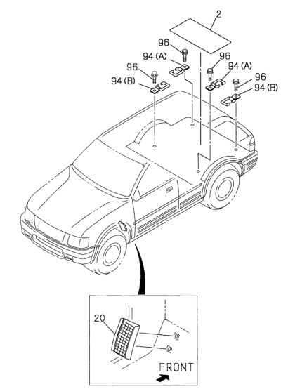 Honda 8-97171-362-0 Sheet, RR. Floor (Melting)