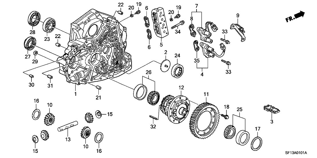 Honda 28231-PY8-J10 Connecting Body, Solenoid