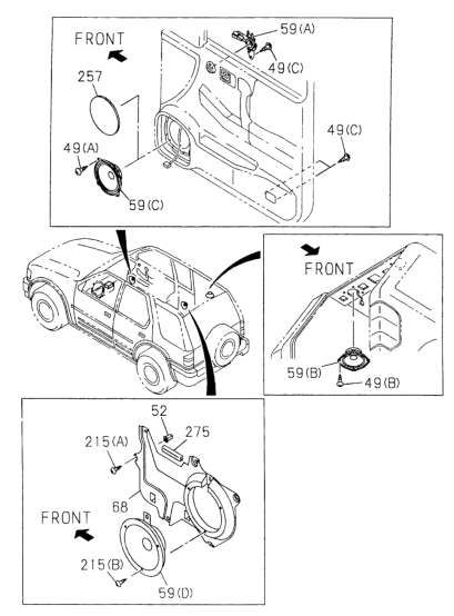 Honda 8-97221-500-0 Speaker