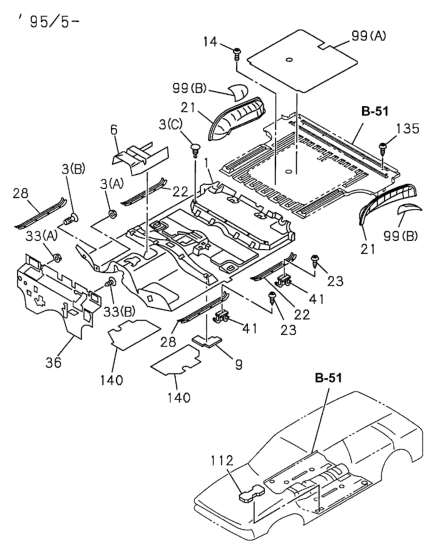 Honda 8-97158-068-1 Carpet, FR. Floor