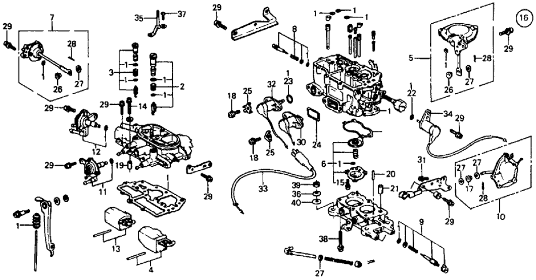 Honda 16100-663-791 Carburetor Assembly