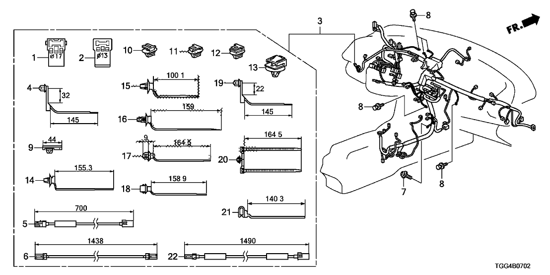 Honda 32117-TGG-L41 WIRE HARNESS, INSTRUMENT