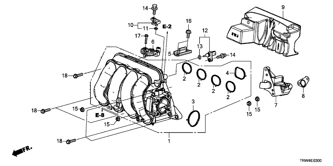 Honda 17148-5WJ-A01 Insulator