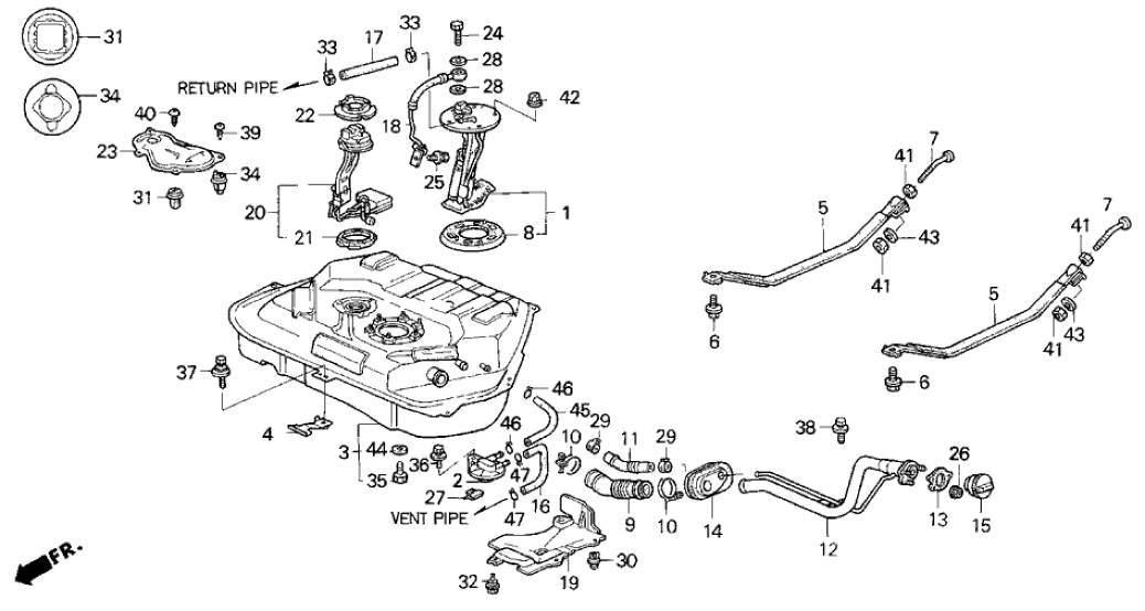 Honda 17707-SR2-A31 Hose, Fuel Joint