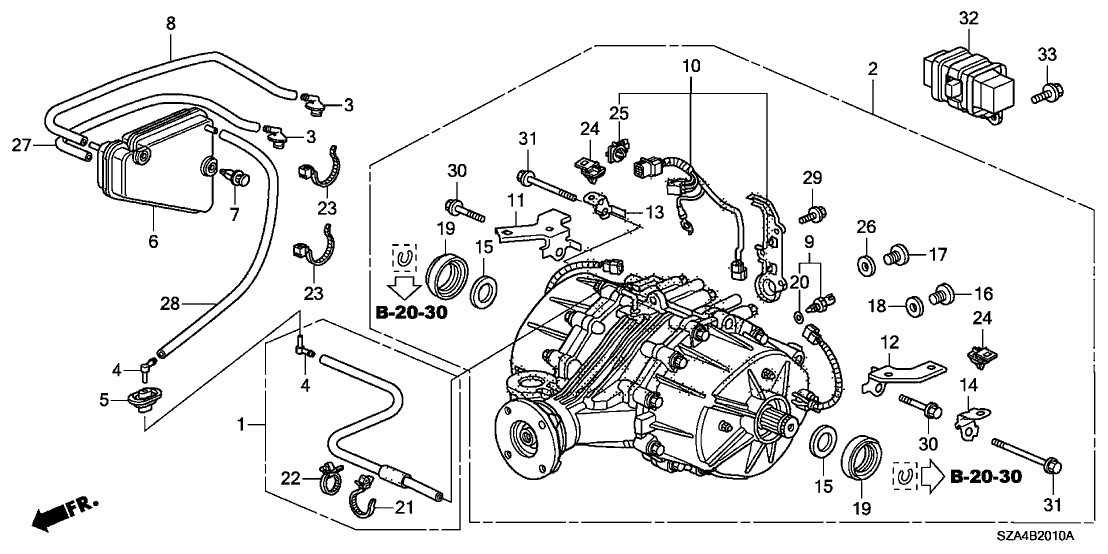 Honda 48322-RN7-000 Stay B, RR. Differential Cable