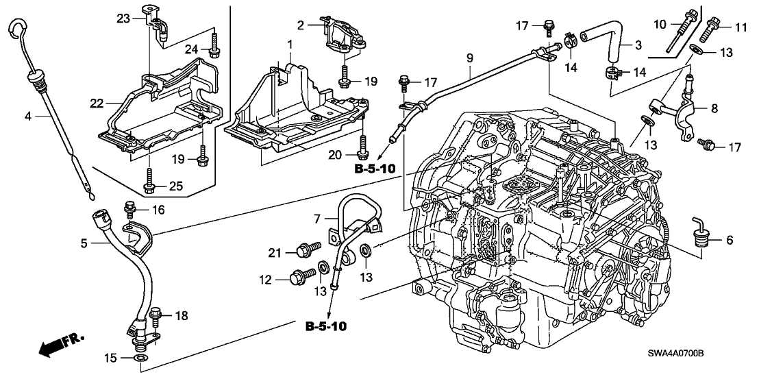 Honda 25920-RXH-000 Pipe B (ATf)