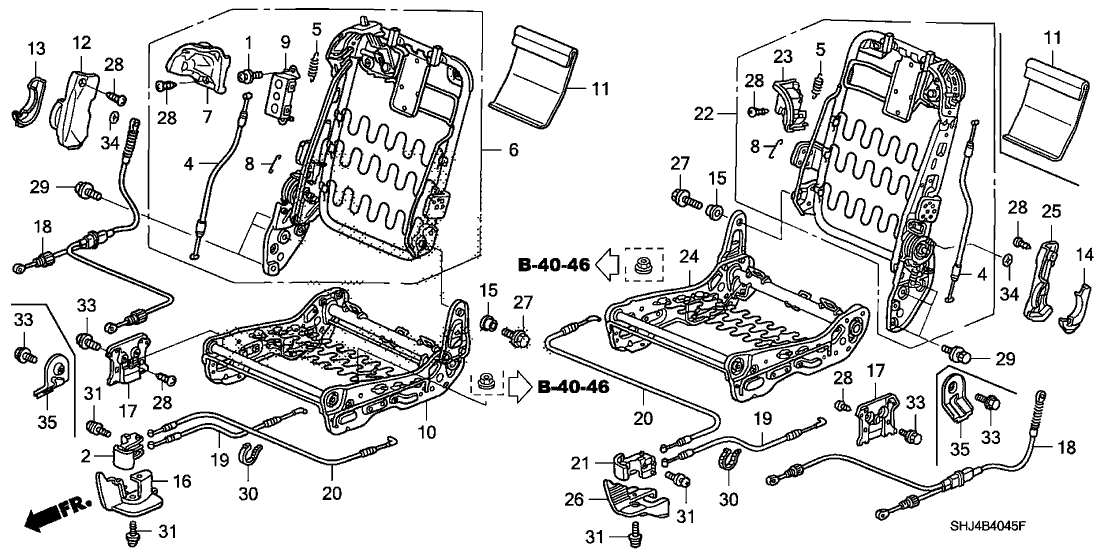 Honda 81758-SHJ-A01ZE Cover, L. Middle Seat-Back Reclining (Inner) *NH598L* (C) (ATLAS GRAY)