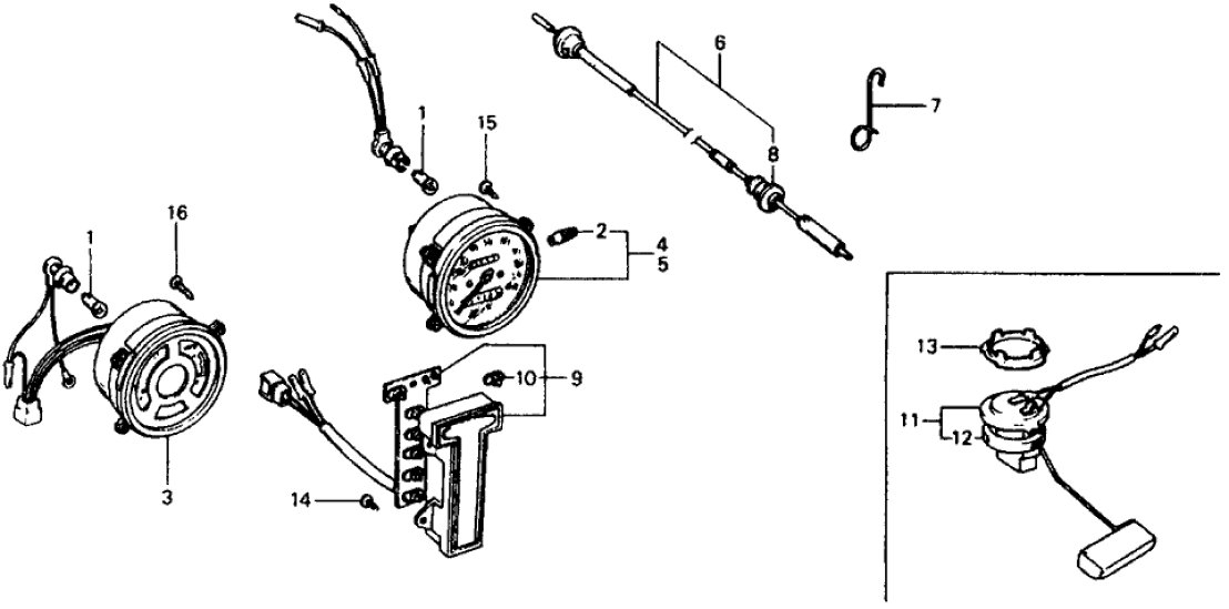 Honda 37200-657-774 Speedometer Assy. (Nippon Seiki)