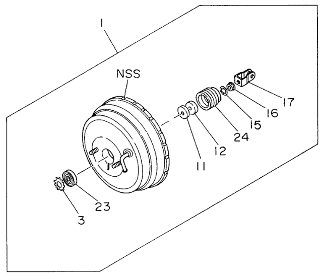 Honda 8-97100-684-0 Vacuum Assembly, Brake Master