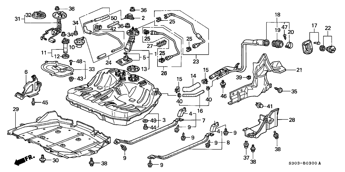 Honda 17713-S30-A02 Tube, Return