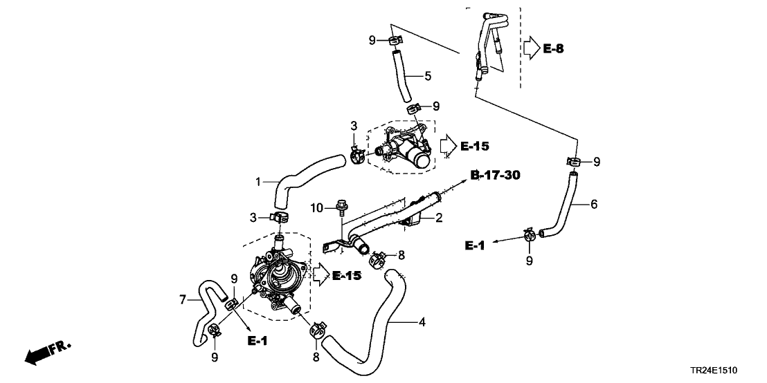 Honda 19522-RW0-A01 Hose, Throttle Body In.