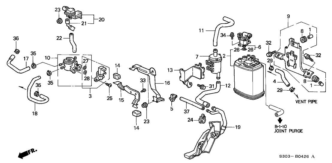 Honda 17011-S30-A30 Canister Assembly