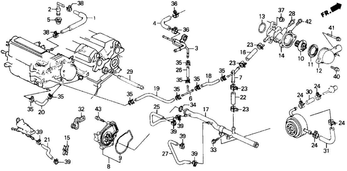 Honda 19507-PK3-A00 Hose, Fast Idle Control Inlet