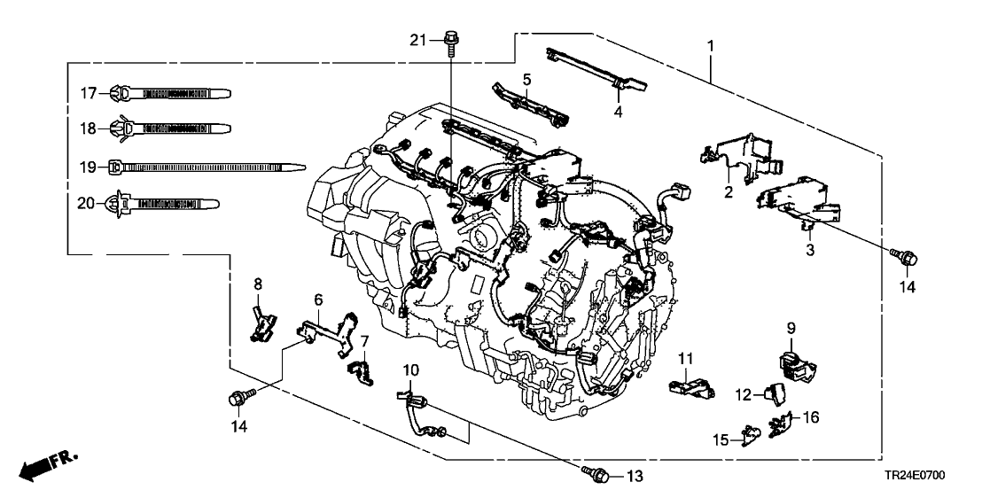 Honda 91501-RW0-000 Cover, Ecu Connector (C)