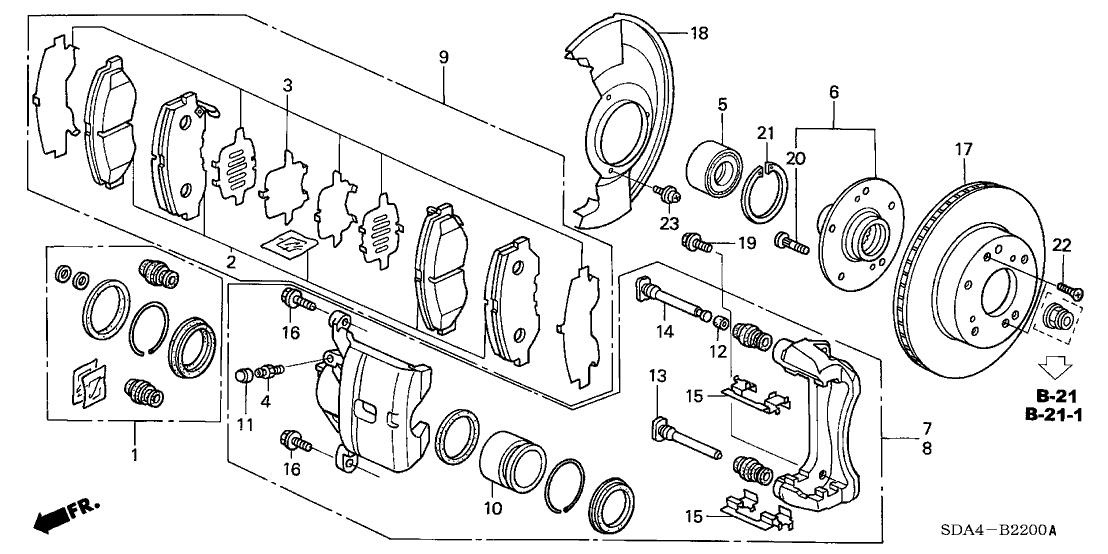 Honda CR-Z Shim Set, Fr. Brake, Front, Ka, Kc, Brakes - 06455-TF0-G00