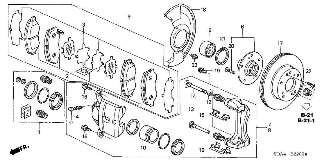 Honda 06455-SDC-A01 Shim Set, FR.