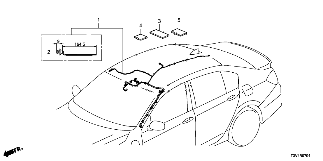 Honda 32155-T3V-A00 Wire Harness, Interior